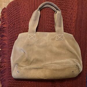 Elegant Tan Suede Tote Bag